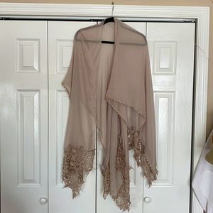 beige colored sheer summer cover up 🌷🌞